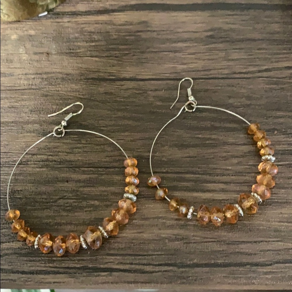 Beaded Hoop Earrings